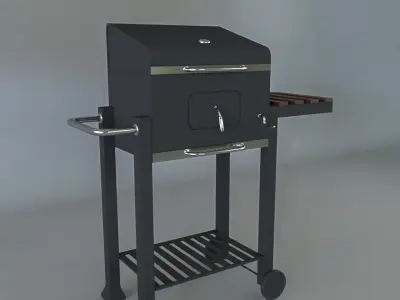 Barbecue bbq grill Low-poly 3D model
