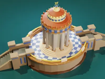 Oracle temple Free 3D model