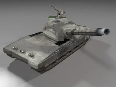 Merkado Tank Low-poly 3D model