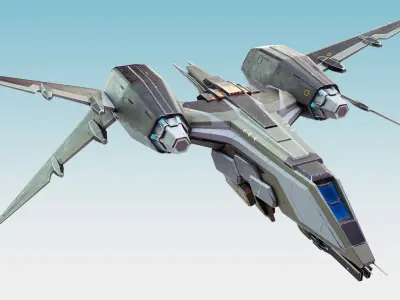 Space Fighter MK 1 Low-poly 3D model