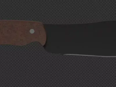 Low Poly Hunting Knife Low-poly 3D model