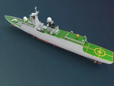 Guided missile frigate 3D model