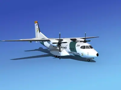 Casa CN-235 Guardia Civil 3D model