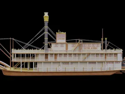 Paddle Steamer 3D model