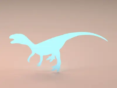 Dinosaur silhouette 3D print model