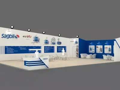 Exhibition Stand - ST0035 3D model