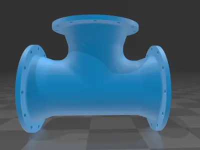 Filtre en T Free 3D model