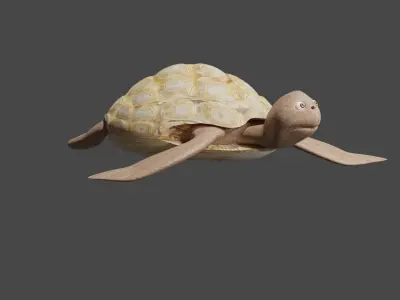 Turtle figurine Free low-poly 3D model