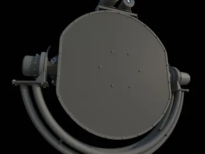 LRAD Long Range Acoustic Device sonic weapon police military Low-poly 3D model