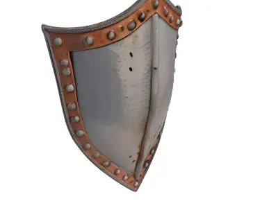 Detailed Medieval Battle Shield 3D model