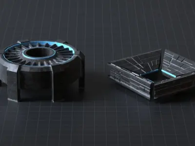 Sci-fi Pack Base Mesh Low-poly 3D model