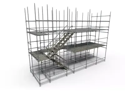 Scaffolding Low-poly 3D model