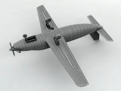  Ibis Aerospace AE-270 Aircraft Low-poly 3D model