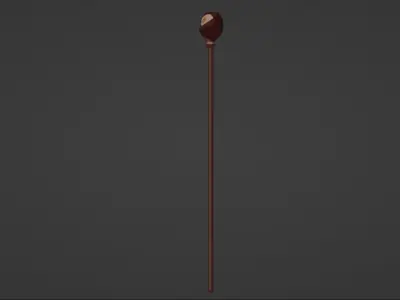 Owlbert Staff Form Free low-poly 3D model