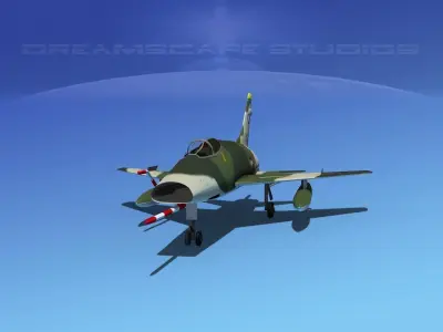 North American F-100E  Super Sabre GaNG 3D model