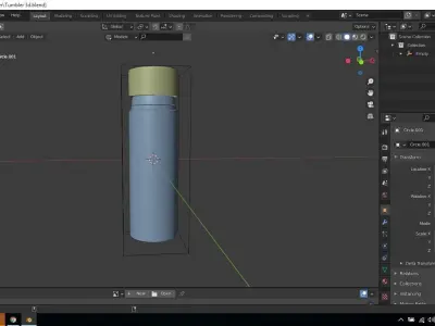 Aluminium Bottle Free 3D model