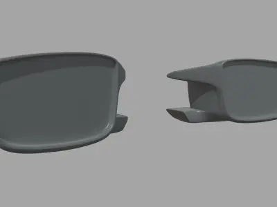 Car Mirror 019 Low-poly 3D model