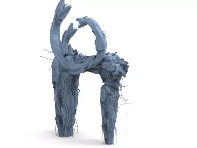 floating Asian mountain grand 3D model