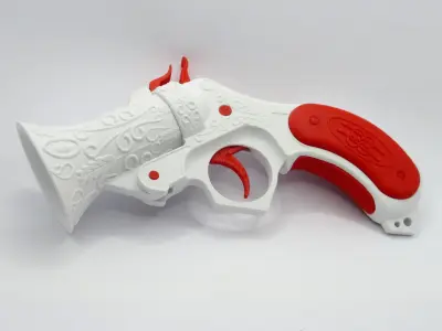 3D Printable Victorian Flare Gun with Working Mechanism 3D print model
