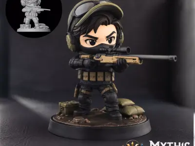 Sniper Military STL Model for 3D Printing 3D print model