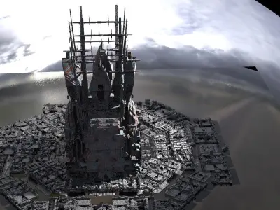 Space Ship under repair 3D model