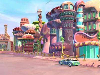 Cartoon Street View 3D model