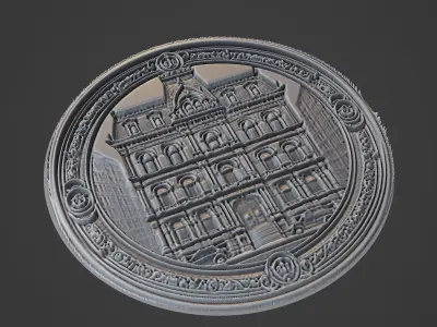 Building House Pendant Medallion 3D print model
