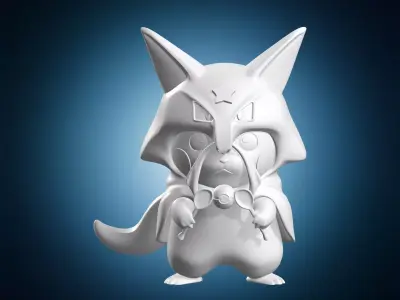 Pikachu Alakazam Cosplay Figurine 3D print model