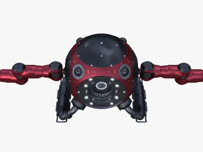 drone robot Low-poly 3D model