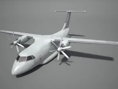 IL-112 airplane with propellers 3D model