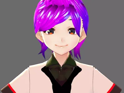 MILITARYGIRL ASUNA Low-poly 3D model