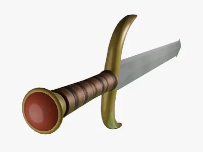 Fantasy GoldenSword 3D model