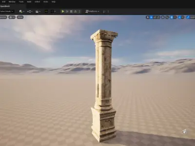 Roman Pillar Antique Column 3D Model Low-poly 3D model