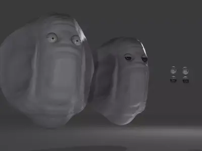 Head Alien mix elephant MODEL 3D 3D model