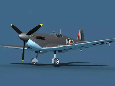 Supermarine Spitfire MkVI V04 3D model