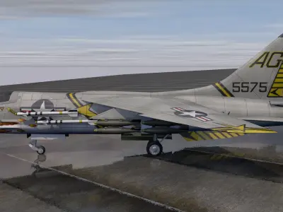 Vought F-8E Crusader 3D model