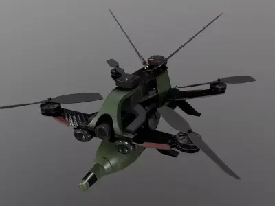 FPV Drone Valkyrie - Military UAV 4K PBR Game Ready 3D model
