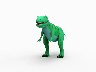 T-Rex Green - low-poly Low-poly 3D model