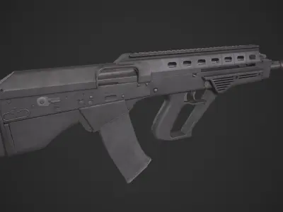 Malyuk Vulcan Rifle Low-poly 3D model