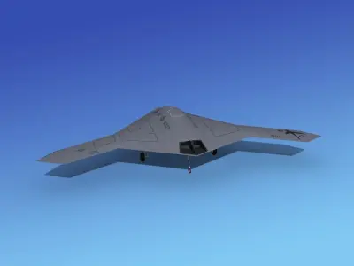 X-47B UCAS 1 Low-poly 3D model