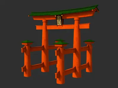 Japanese Torii 3D model