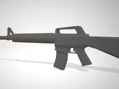 M16A3 ar - rifle Low-poly 3D model