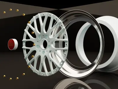 BBS wheels 3D model