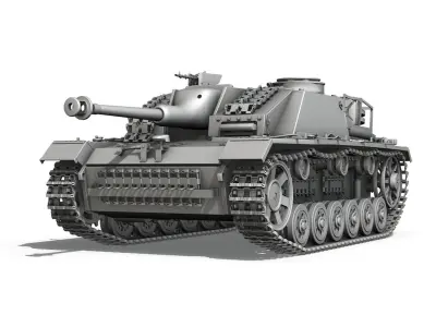StuG III  Ausf G Mid Production 3D model