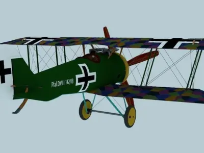 Pfaltz D VIII Low-poly 3D model