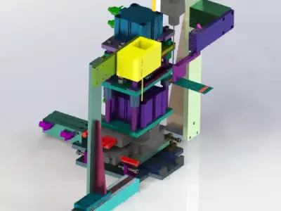 Ccd stamping mechanism Low-poly 3D model
