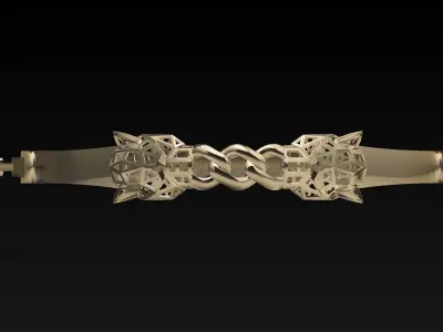 panther bracelet 3D print model Free 3D print model