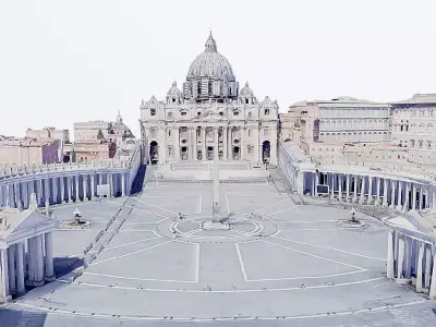 St Peters Square-San Pietro- Vatican Low-poly 3D model