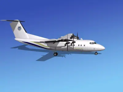 Dehavilland DHC-7 Berjaya Air 3D model