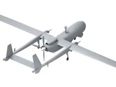 UAV Heron TP Israel Aerospace Industries drone 3D model